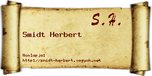 Smidt Herbert névjegykártya